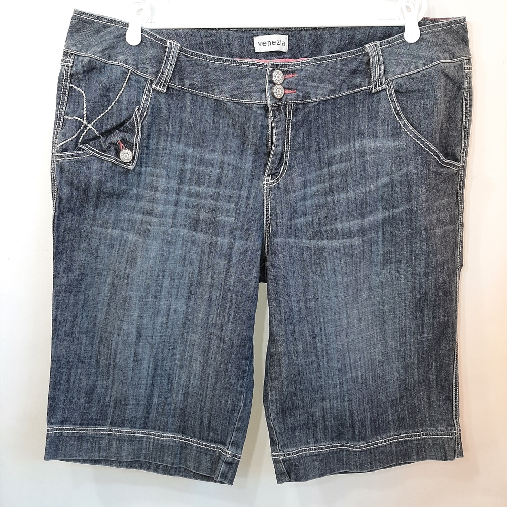 Venezia Plus Stretch Denim Capris